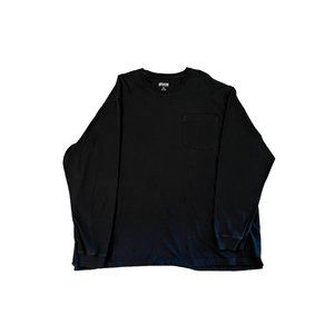 DULUTH TRADING Sweatshirt Mens 3XL Crew Neck Rib Knit Pocket Pullover (Black)